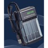ZUDILYO 1.5V Alkaline Battery Charging Box 4 Slot Sliding Type