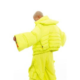 CHAOUICHE unisex adult puffer jacket, Green, Large US