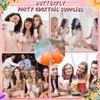 Potchen 50 Butterfly Shape Plastic Straws Disposable Drinking Straw Bulk