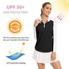 Women's Golf Polo Shirts UPF Sun Protection Long Sleeve V-Neck