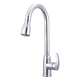 Dura Faucet DF-NMK508-CP RV Pull-Down Kitchen Sink Faucet (Chrome)