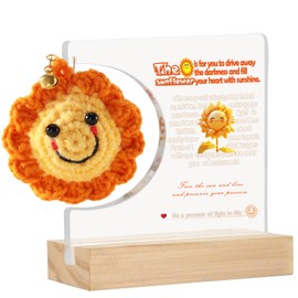 Unique Women's Birthday Gifts,Sunflower Friendship Gift for Women Acrylic Inspirational Graduation Gift,Sunflower Office Desk Decor 4.3 x 4 in