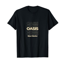 Vintage Oasis, New Mexico Repeating Text T-Shirt
