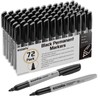 Ezzgol Permanent Markers Bulk, 72 Pack Black Permanent Marker Set,