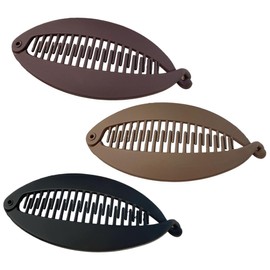 QOWUXHZ Pack of 3 Banana Clip Banana Hair Clips Women's Hair Clip Banana Girls Vintage Banana Hair Clips Ponytail Banana Clips Hair Clips Fish Tail Hair Clip Accessories