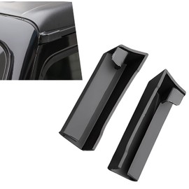 Nomocale 2 PCS Car Roof Rainwater Gutter, PVC Scratch and Wear Resistant Rainwater Deflector, Car Exterior Modification Accessories, Compatible with 18-22 Models of Wrangler JK JL (Black)