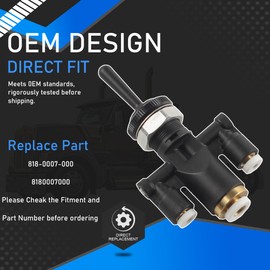 YzusGomumu Air Window Toggle Valve Switch 1/4 Electric Paddle Switch Compatible with Peterbilt 379 Kenworth Truck Replaces 818-0007-000 8180007000