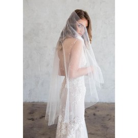 THEOLA FINGERTIP VEIL - SCATTERED CRYSTALS & PEARLS - SELLER:: RETAIL