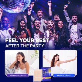Sielkin Party Recovery Patch 30 Pack: Wake Up Refreshed with Natural Ingredients - Waterproof & Skin-Friendly - Pre-Drink Patch for Festivals & Nights Out