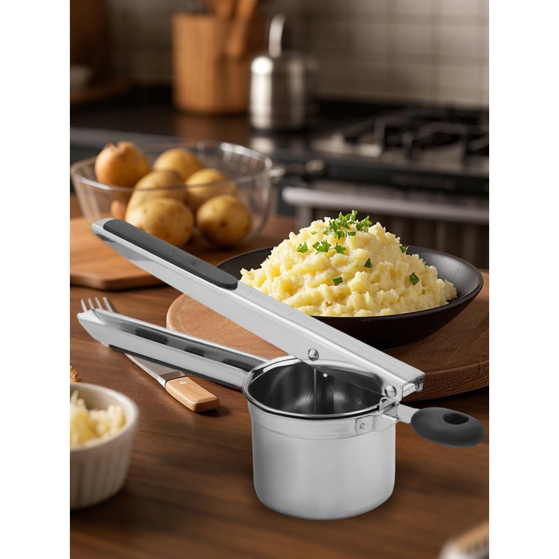 Potato Ricer, Heavy Duty Stainless Steel Potato Masher and Ricer