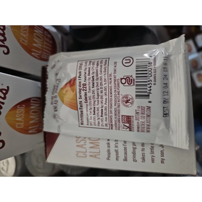 Justin's 6 boxes Justin's Classic Almond Butter Squeeze Packs, Only