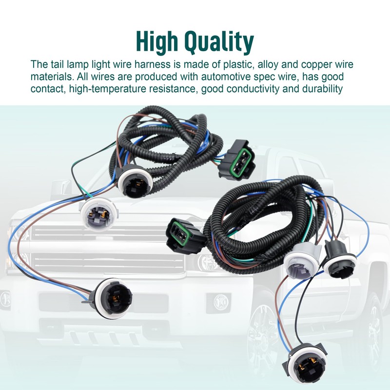 Tail Lamp Wiring Harness Driver and Passenger Side Fit for