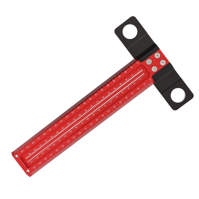 T Square Aluminum Alloy Carpenter Square Ruler Clear Scale Scriber