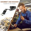 sourcing map 100Set 3/8"(10mm) Grommets Eyelets with Washers (Gold/Silver/Grey/Bronze)