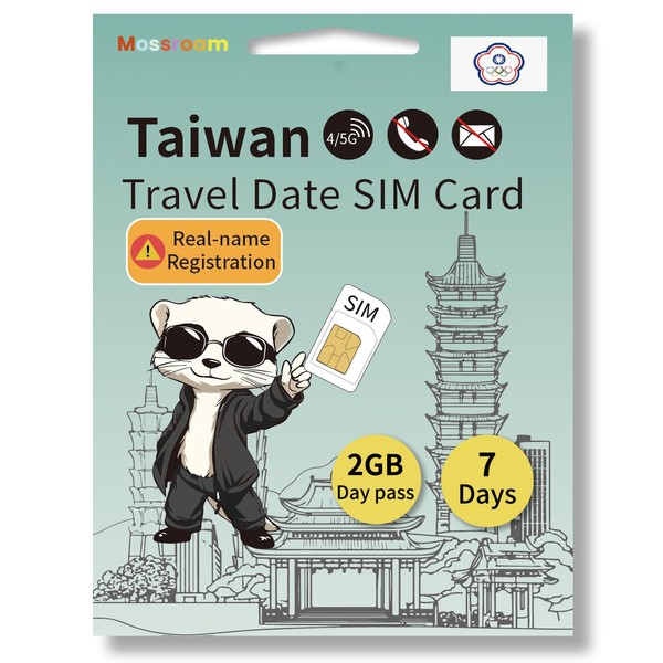 Taiwan 4G/5G LTE Prepaid SIM Card - 2GB High-Speed Data,