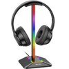 New bee RGB Headphone Stand Desk Gaming Headset Holder with