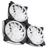 3Pcs Computer Chassis Cooling Fan Mute 6‑Pin Dual RGB Lights