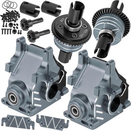 BRCatWPark RC Front Rear Gearbox Case & 43T Differential w/10T Main Gear Upgrades Part for 1/7 Big Rock/Mojave/Fireteam 6S BLX,1/8 Kraton/Outcast/Notorious/Talion 6S BLX & EXB,Part#AR310854,Titanium