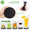Drink Coasters Set of 6 Packs with Holder, HFHOME Round