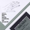 Arches Drawing Pad 9x12-inch Extra White 100% Cotton Drawing Paper