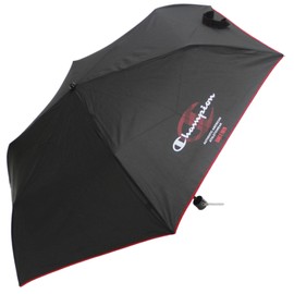 Champion CHS67MN55 Boy's Plain Overlock Mini Folding Umbrella, 21.7 inches (55 cm), Black