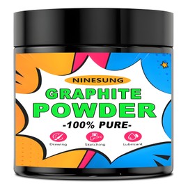 Microfine Pure Graphite Powder, 2000 Grit Powdered Graphite, Dry Powdered Graphite Lubricant, Charcoal Powder for Drawing, Sketching, Pencils, Locks, Bearings, Black - 8 Ounces
