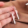 Sliver Dangle Drop Earrings for Women, 925 Sterling Silver Bar