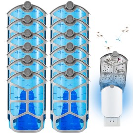 Bietrunpro 12 Pack Refill Cartridge Kit Replacement Compatible with ZEVO M364 and ZEVO Max Plug-in Light Flying Insect Trap Refill for Indoors Refill Replacement Sticky Pads for Bug Catcher