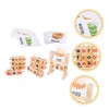 FELTECHELECTR 1set Rotating Letter Blocks Spelling Game Flash Cards for