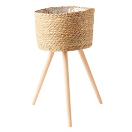 Totority Flower Pot Stand Woven Planter Basket for Use for Balconies Gardens Living Rooms and Offices