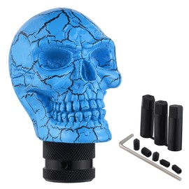 Padaodao Skull Car Gear Shift Knob Racing Stick Grip Shifter Lever Handle Automotive Accessories fit Most Manual Automatic Vehicles, Blue