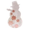 Crystal Candy Wafer-Paper Edible Christmas Snowman, Pack of 7 Rose