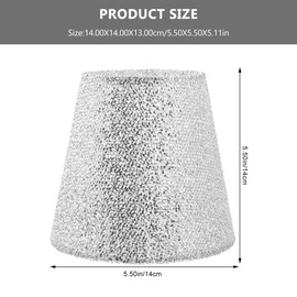FOMIYES 2pcs Lampshade Glitter Lamp Shade Lamp Shade for Table Lamps Hanging Lamp Shade Linen Lamp Shades for Table Lamp White Table Lamp Bedroom Lamp Shade Small Floral Protector Iron