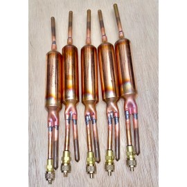 Unbranded 5PC Filter Drier With Charging Valve for Refrigerant Liquid, 1/4 X 1/4  25 gram