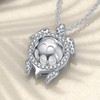 SHINYKEND Freshwater Pearl Turtle Necklace for Girls Women, 925 Sterling