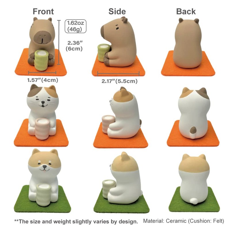 Stone Diffuser Tea-Drinking Animals [ Designed in Japan] Non Electric