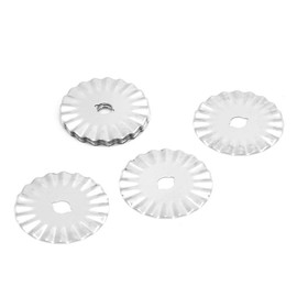 10pcs Rotary Blade, Rotary Cutter Pinking Blades, Paper Perforator Tool for Leather Fabric Paper Lacework Sewing Tools 45 * 8 * 4mm/1.77 * 0.31 * 0.16in