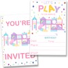 YLKJSTYS Playground Birthday Party Invitations, Birthday Invitations Girl (20 Cards