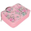 Pencil Case Rose Printed Multi Layer Zipper 252 Slots Portable