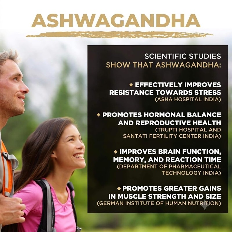 Ashwagandha Capsules | 1000mg per Serving | 180 Capsules |