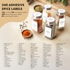 Minimalist Spice Jar Labels Self-Adhesive - 240 Stickers for Spice