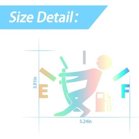 Autocollant Voiture Humour Autocollants de Consommation éLevéE de Carburant Autocollants de Jauge de Carburant Vide pour Voiture, Camion, Moto, Suv, Accessories Automobiles Universals (Colour)