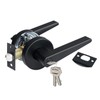 HISAFE Matte Black Keyed Entry Door Levers with Lock, Heavy
