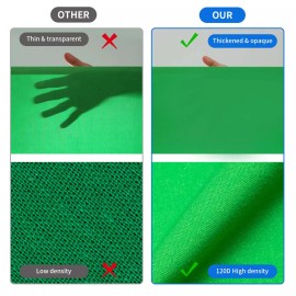Selens 10 x 6.5ft Green Chromakey Backdrop Screen Photography Muslin Background