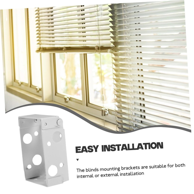 ULTECHNOVO 6Pcs Low Profile Blind Brackets for Easy Installation Sturdy