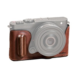 SmallRig Half Leather Case Kit Vintage Style Leather Camera Half Leather Case Aluminum Alloy Frame with Wood Grip 1/4"-20 Screw Hole for Panasonic LUMIX S9 4703