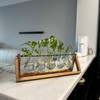 Kingbuy Plant Propagation Station with 5 Bulb Vases Retro Wooden