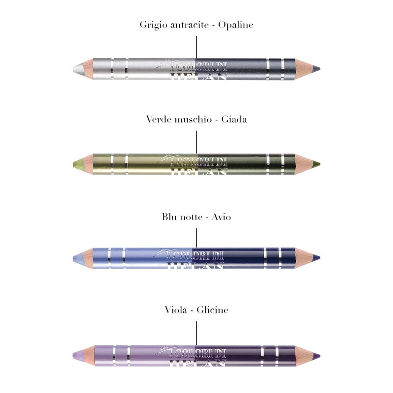 Helan - Organic Pencil Duo Eyes Double Tip - Midnight