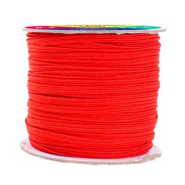 Mandala Crafts - Rollo de bandas elásticas rojas de 3 mm, 50 yardas para costura, cordón elástico plano de 1/8 – Correas elásticas trenzadas de 1 8 pulgadas para manualidades