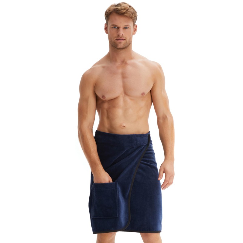 Morgenstern Changing Towel Sauna Sports Men blue 23"/60 cm long